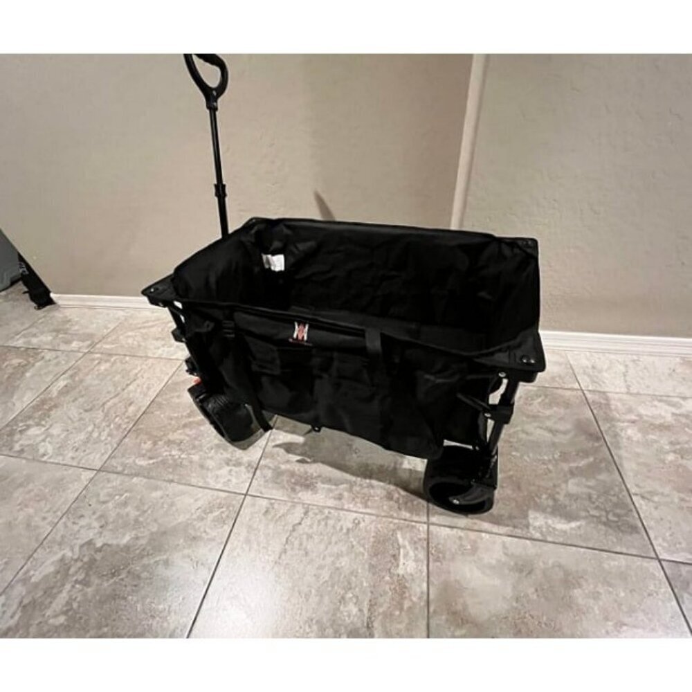 Heavy Duty Folding Beach Wagon Cart Big Wheels